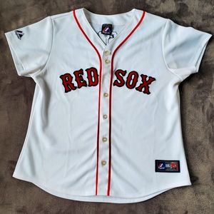 Womens Vintage Boston Red Sox Jersey Size L White
